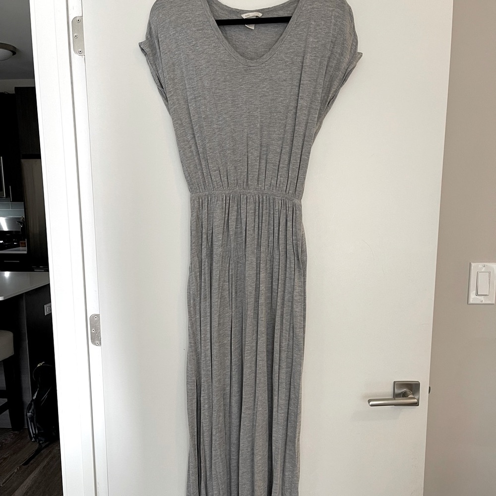 Grey maxi stretchy dress